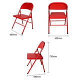 Bolero Folding Metal Chairs Red (4 Pack)