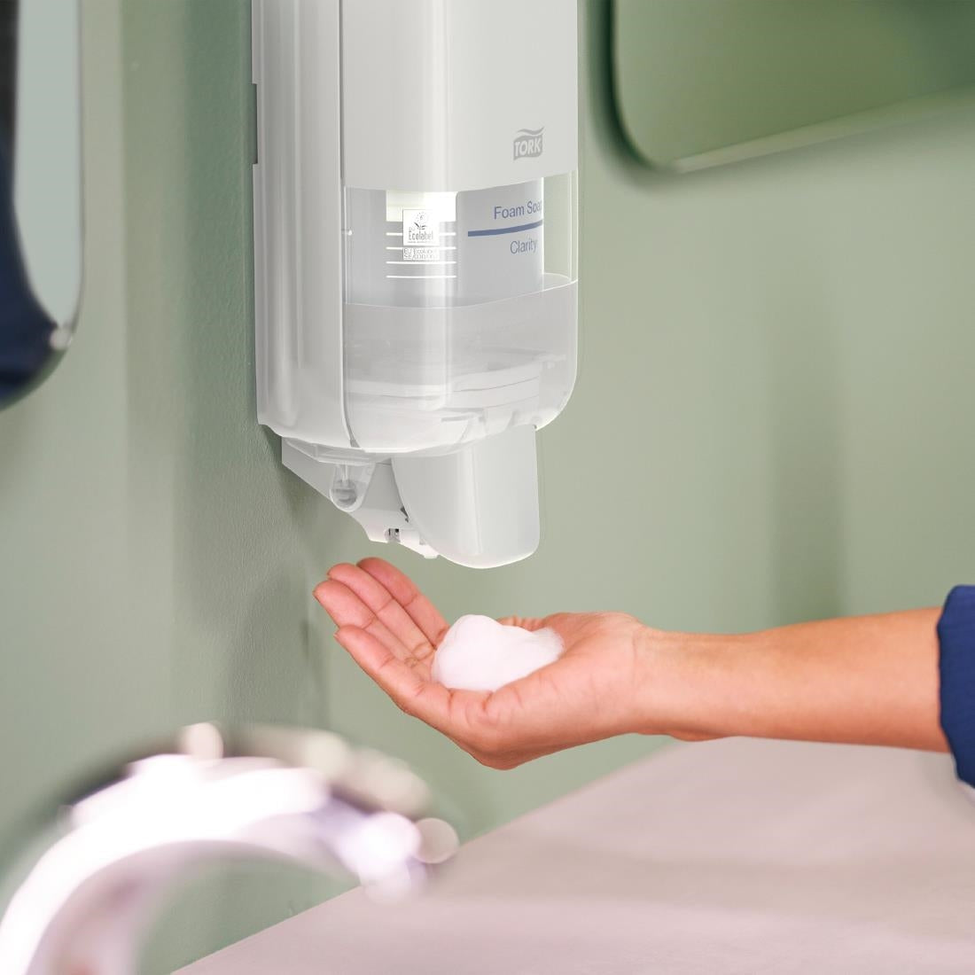 Tork S4 Soap and Sanitiser Dispenser White