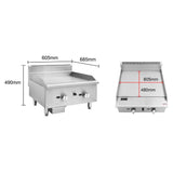 Buffalo Natural Gas Griddle 600mm