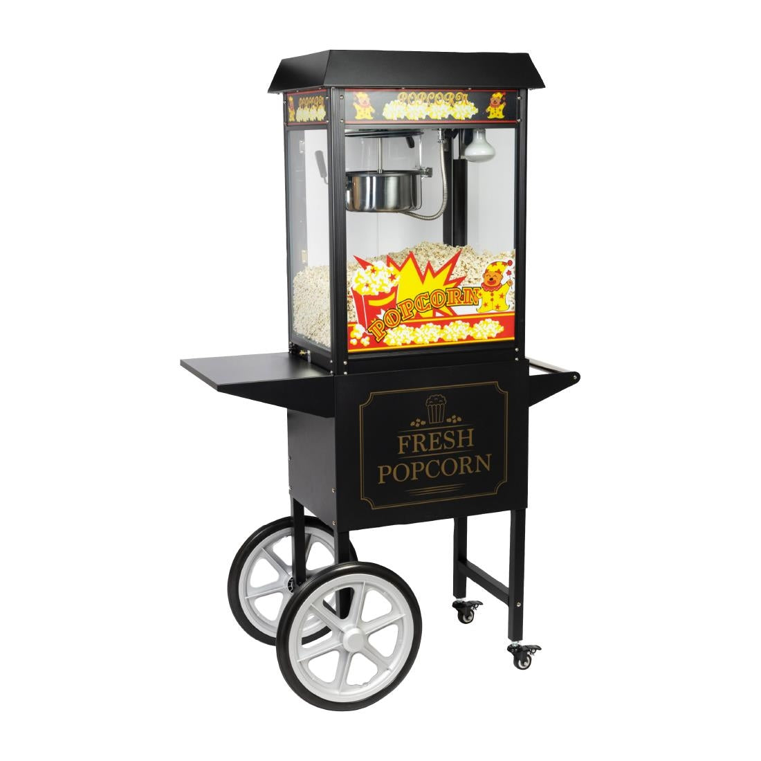 JE456 Haxro Popcorn Machine And Cart Black 8oz (Direct)