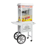 JE458 Haxro Popcorn Machine And Cart White 8oz (Direct)