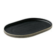 JE539 Playground Nara Black & White Oval Plate - 300x200mm (Pack 6)