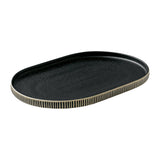 JE539 Playground Nara Black & White Oval Plate - 300x200mm (Pack 6)