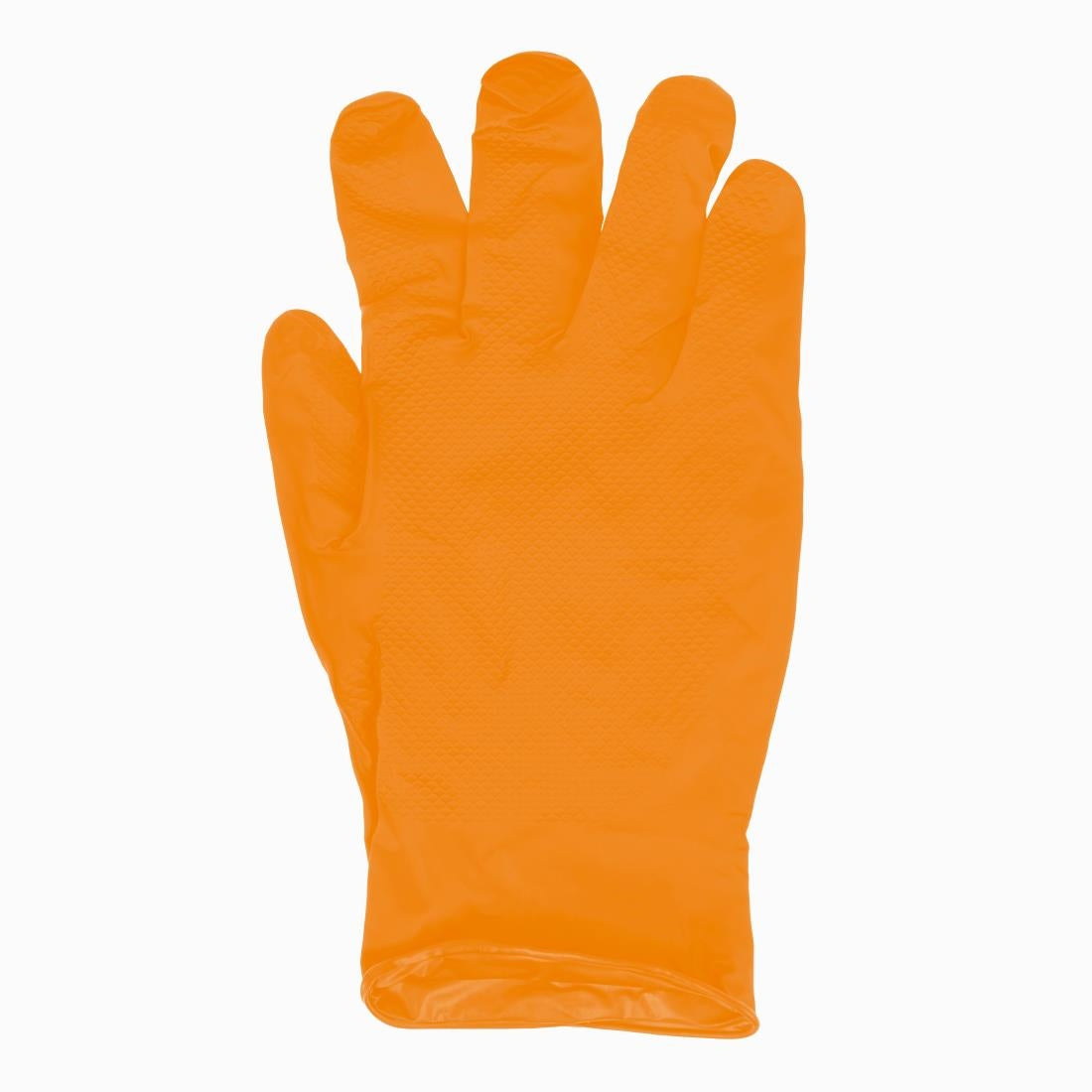 JE602-M Grippaz HD Nitrile P/Free Disp Gloves - Orange - Size 8/M (Pack 50) (Direct)