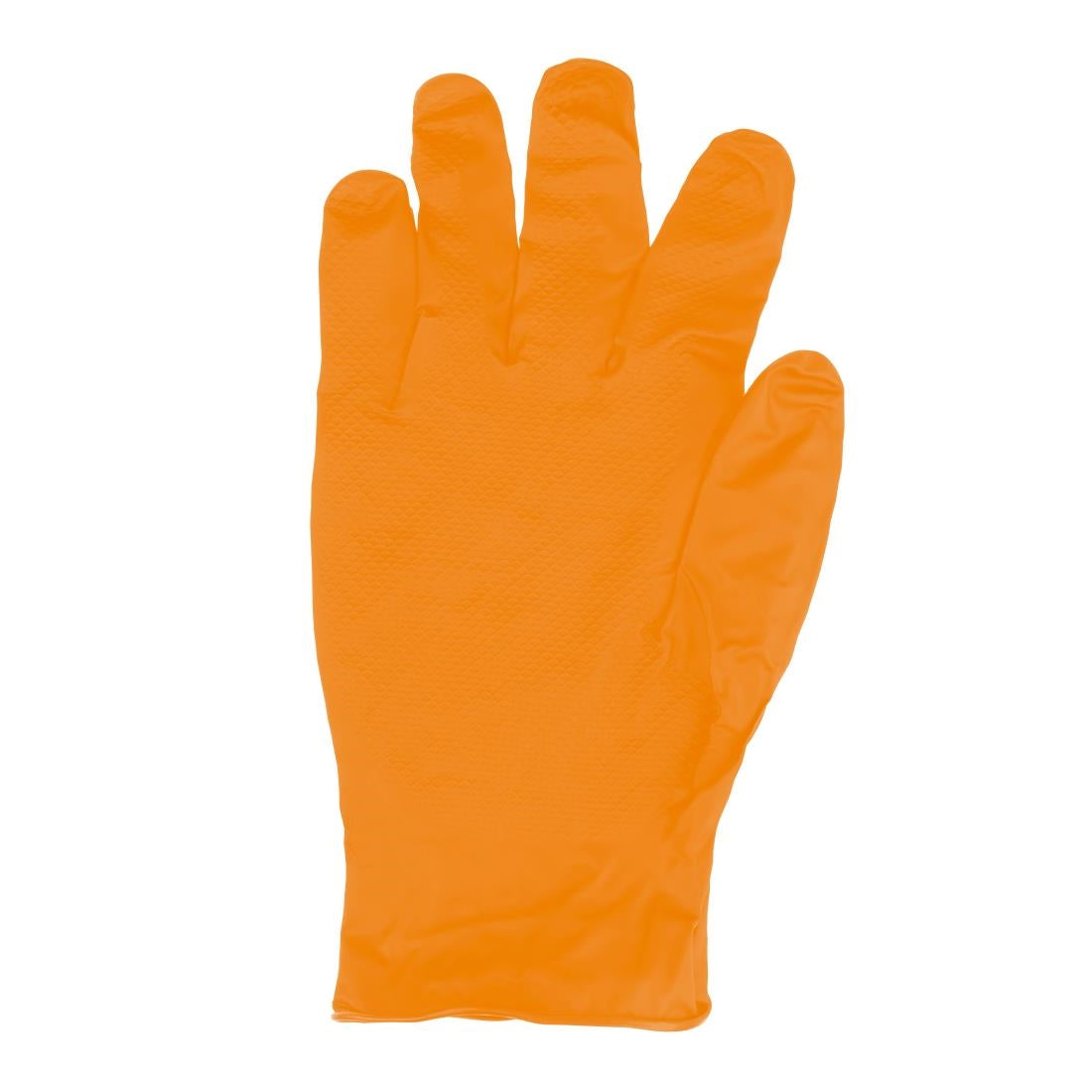 JE602-L Grippaz HD Nitrile P/Free Disp Gloves - Orange - Size 9/L (Pack 50) (Direct)
