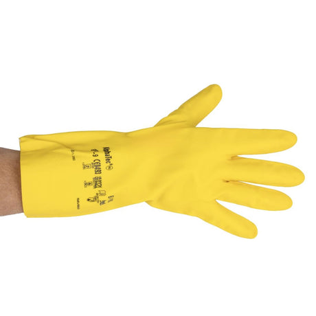 JE605-L Ansell 87-190 Econohands Rubber Househould Yellow 1010X Size L(Pack 12)(Direct)