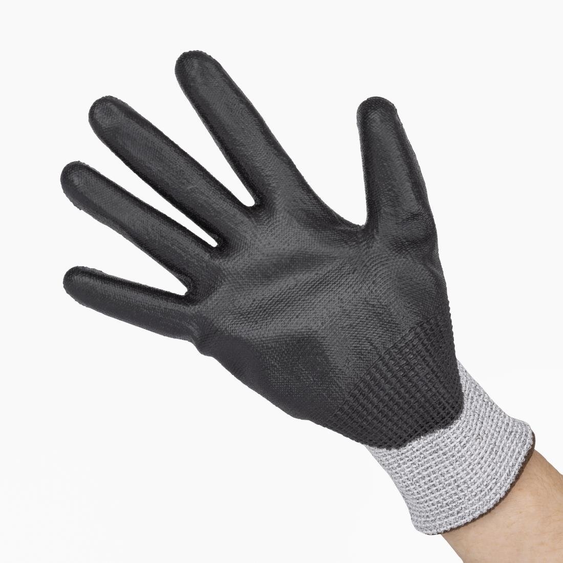 JE608-8 Glove KeepSAFE PU Palm Coated Pro Grey/Black Cut C - Size 8 (Pack 12) (Direct)