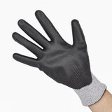 JE608-8 Glove KeepSAFE PU Palm Coated Pro Grey/Black Cut C - Size 8 (Pack 12) (Direct)