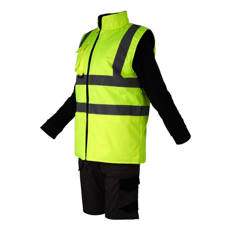 JE633-XL KeepSAFE Hi Vis Bodywarmer Reversible Yellow - Size XL (Direct)
