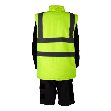 JE633-XL KeepSAFE Hi Vis Bodywarmer Reversible Yellow - Size XL (Direct)