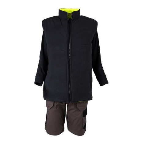 JE633-M KeepSAFE Hi Vis Bodywarmer Reversible Yellow - Size M (Direct)