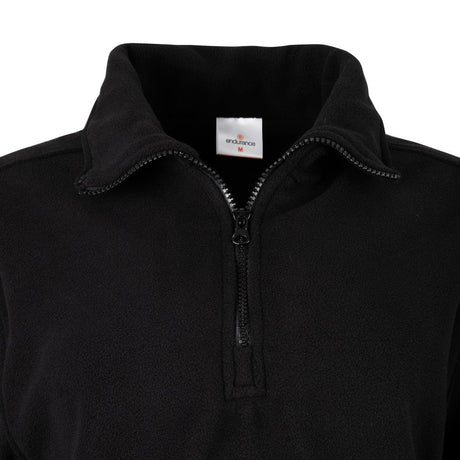 JE634-S Endurance 1/4 Zip Micro Fleece 280gsm Black - Size S (Direct)