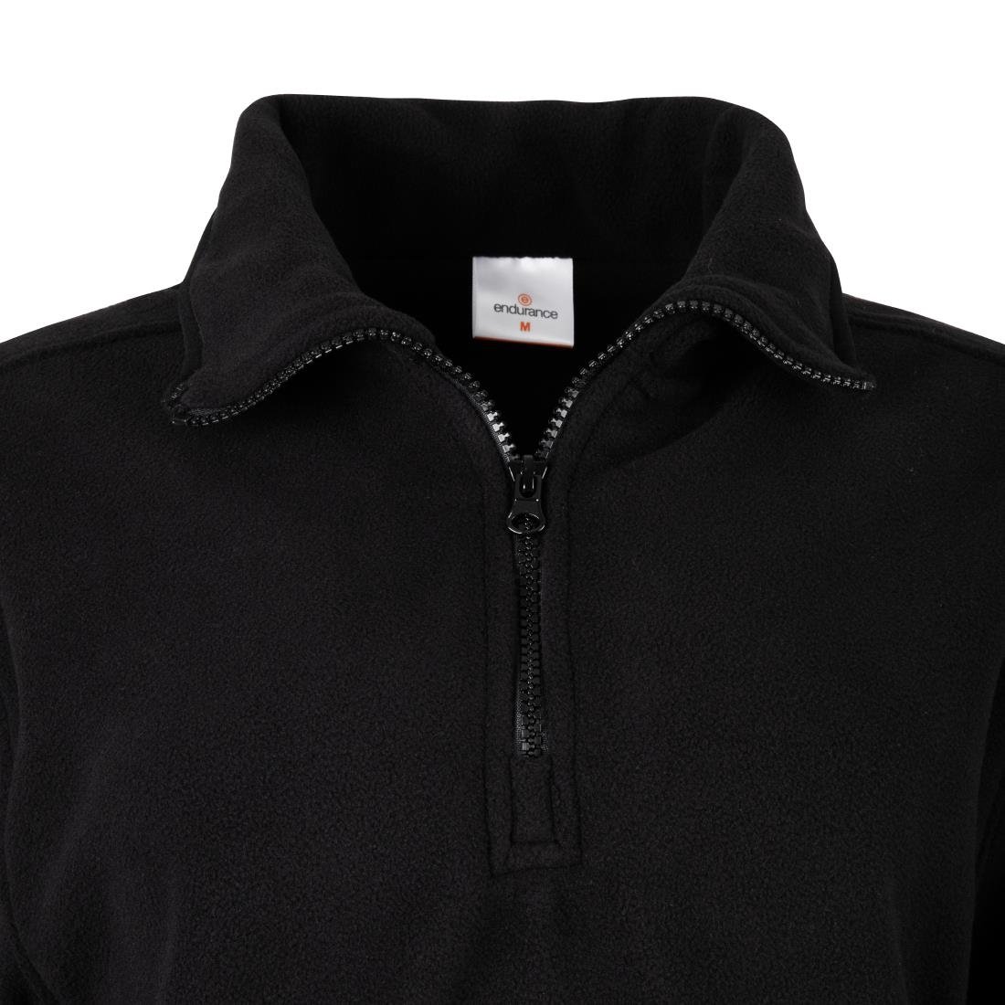 JE634-XL Endurance 1/4 Zip Micro Fleece 280gsm Black - Size XL (Direct)