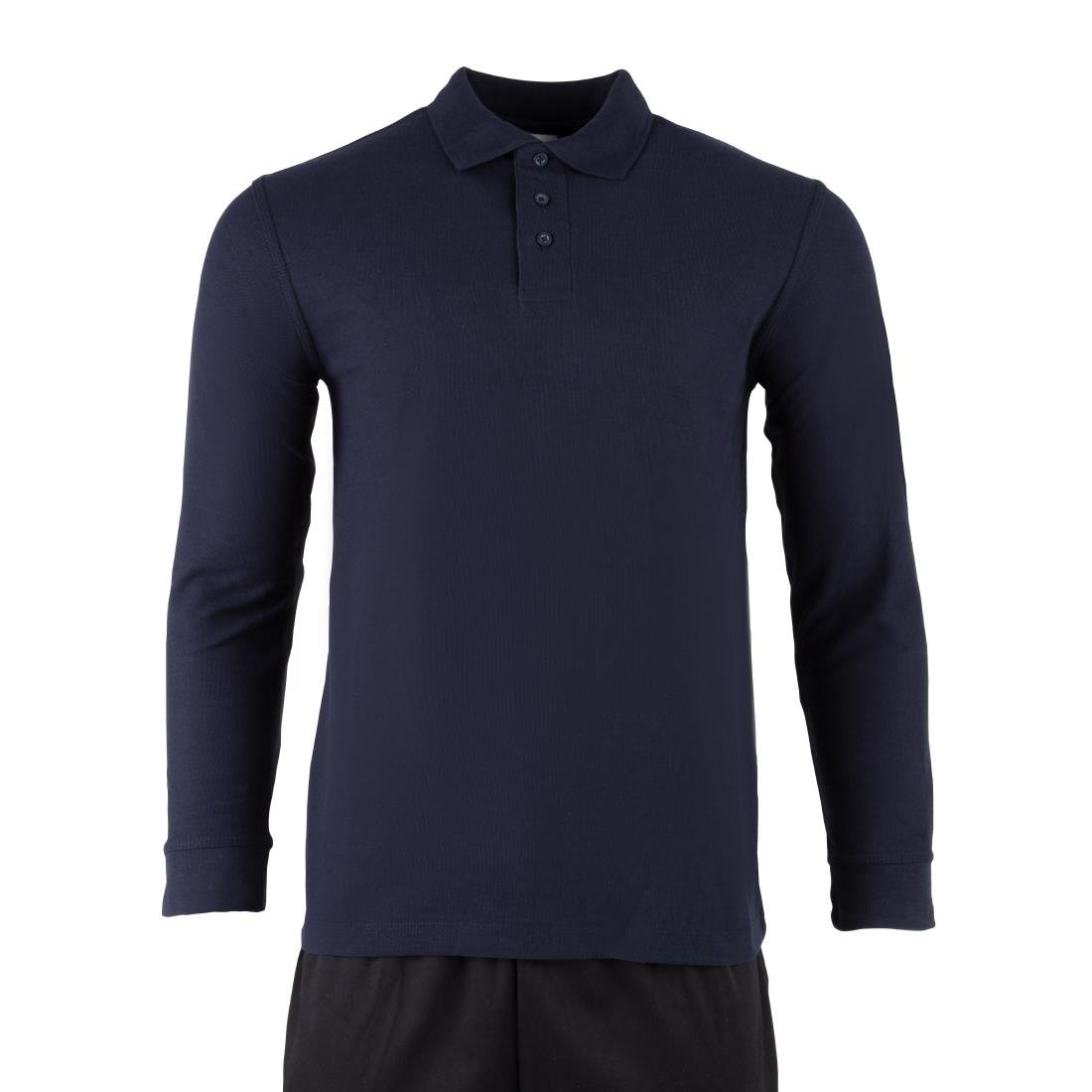 JE637-S Endurance Long Sleeve Navy Polo Shirt - Size S (Direct)