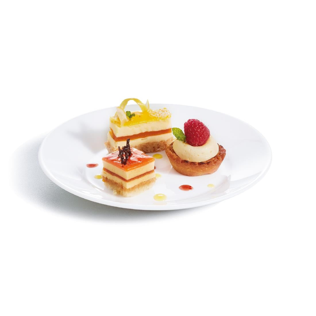 JE644 Arc Opal Restaurant Wide Rim Plate - 195mm (Pack 24)