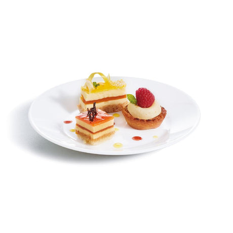 JE644 Arc Opal Restaurant Wide Rim Plate - 195mm (Pack 24)