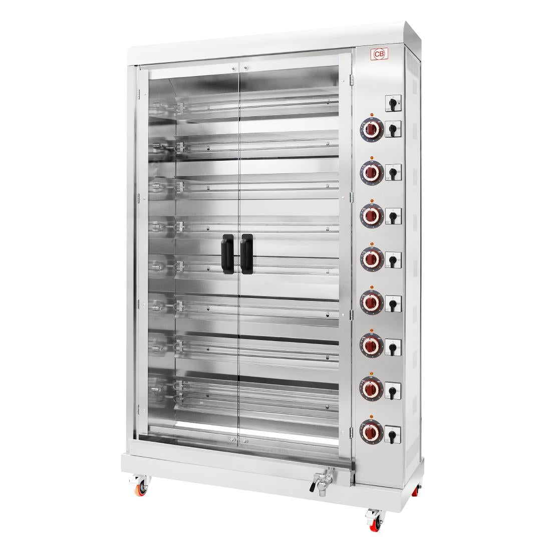 JE705 CB E48P-S8 Electric Chicken Rotisserie - 8 Spit 48 Birds (Direct)
