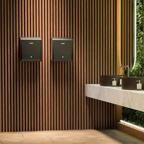 JE714 Mitsubishi Jet Towel Wave U02 Smart Hand Dryer - Black (Direct)