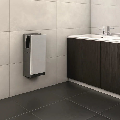 JE717 Mitsubishi Wave i01 Jet Towel Slim Heated Hand Dryer - Black (Direct)