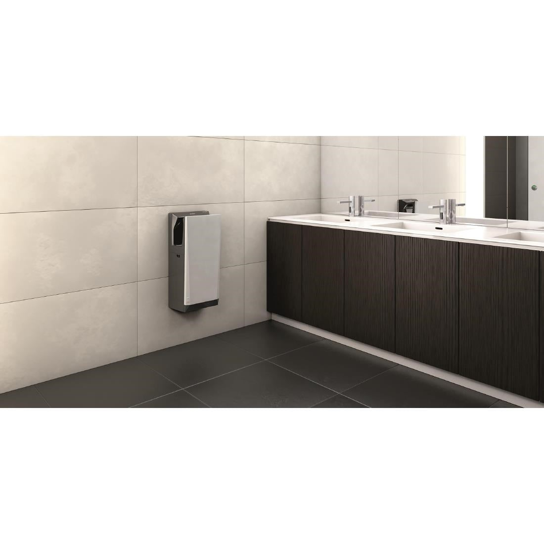 JE720 Mitsubishi Jet Towel Wave i01 Slim Unheated Hand Dryer - White (Direct)