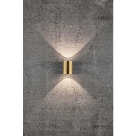 JE734 Nordlux Canto 2 Outdoor Wall Light Brass (Direct)