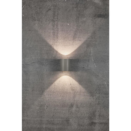 JE736 Nordlux Canto 2 Outdoor Wall Light Grey (Direct)