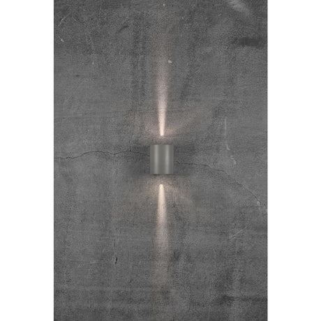 JE736 Nordlux Canto 2 Outdoor Wall Light Grey (Direct)