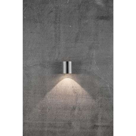 JE737 Nordlux Canto 2 Outdoor Wall Light Stainless Steel (Direct)
