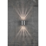 JE737 Nordlux Canto 2 Outdoor Wall Light Stainless Steel (Direct)
