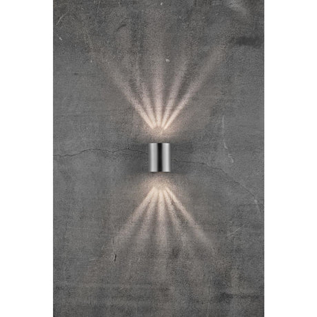 JE737 Nordlux Canto 2 Outdoor Wall Light Stainless Steel (Direct)