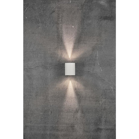 JE738 Nordlux Canto 2 Outdoor Wall Light White (Direct)