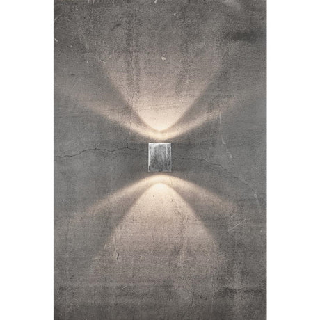 JE740 Nordlux Canto Kubi 2 Outdoor Wall Light Galvanized (Direct)