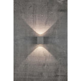 JE741 Nordlux Canto Kubi 2 Outdoor Wall Light Grey (Direct)