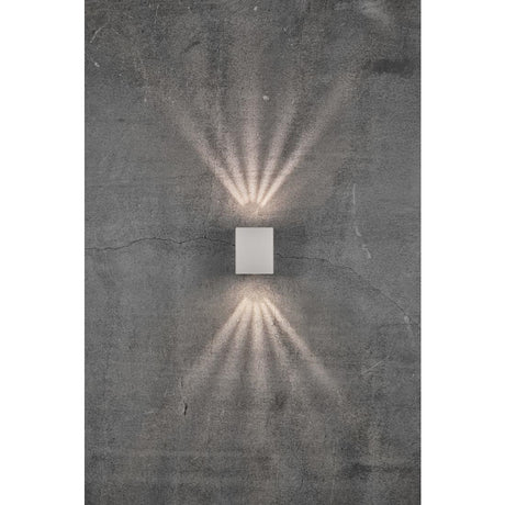 JE743 Nordlux Canto Kubi 2 Outdoor Wall Light White (Direct)