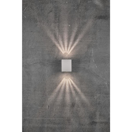 JE743 Nordlux Canto Kubi 2 Outdoor Wall Light White (Direct)