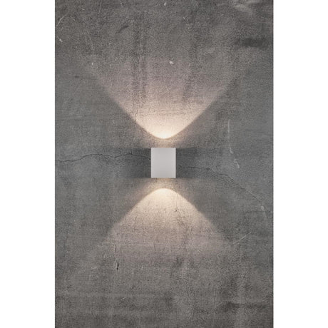 JE743 Nordlux Canto Kubi 2 Outdoor Wall Light White (Direct)