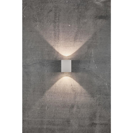 JE743 Nordlux Canto Kubi 2 Outdoor Wall Light White (Direct)