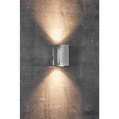 JE750 Nordlux Canto Maxi Kubi 2 Outdoor Wall Light Galvanized (Direct)
