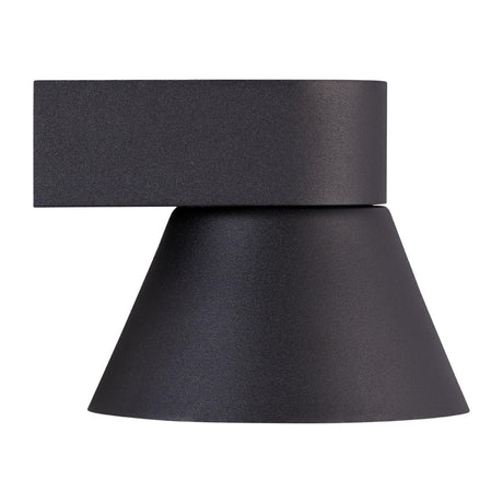 JE787 Nordlux Kyklop Cone Outdoor Wall Light Black (Direct)