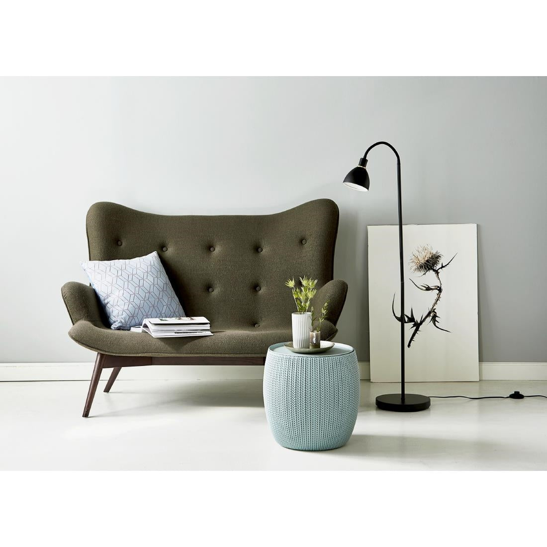 JE827 Nordlux Ray Single Indoor Floor Lamp Black (Direct)