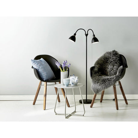 JE830 Nordlux Ray Double Indoor Floor Lamp Black (Direct)