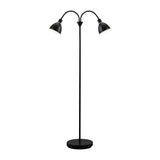 JE830 Nordlux Ray Double Indoor Floor Lamp Black (Direct)