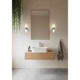 JE846 Nordlux Tangens Double Indoor Wall Light Brushed Steel (Direct)