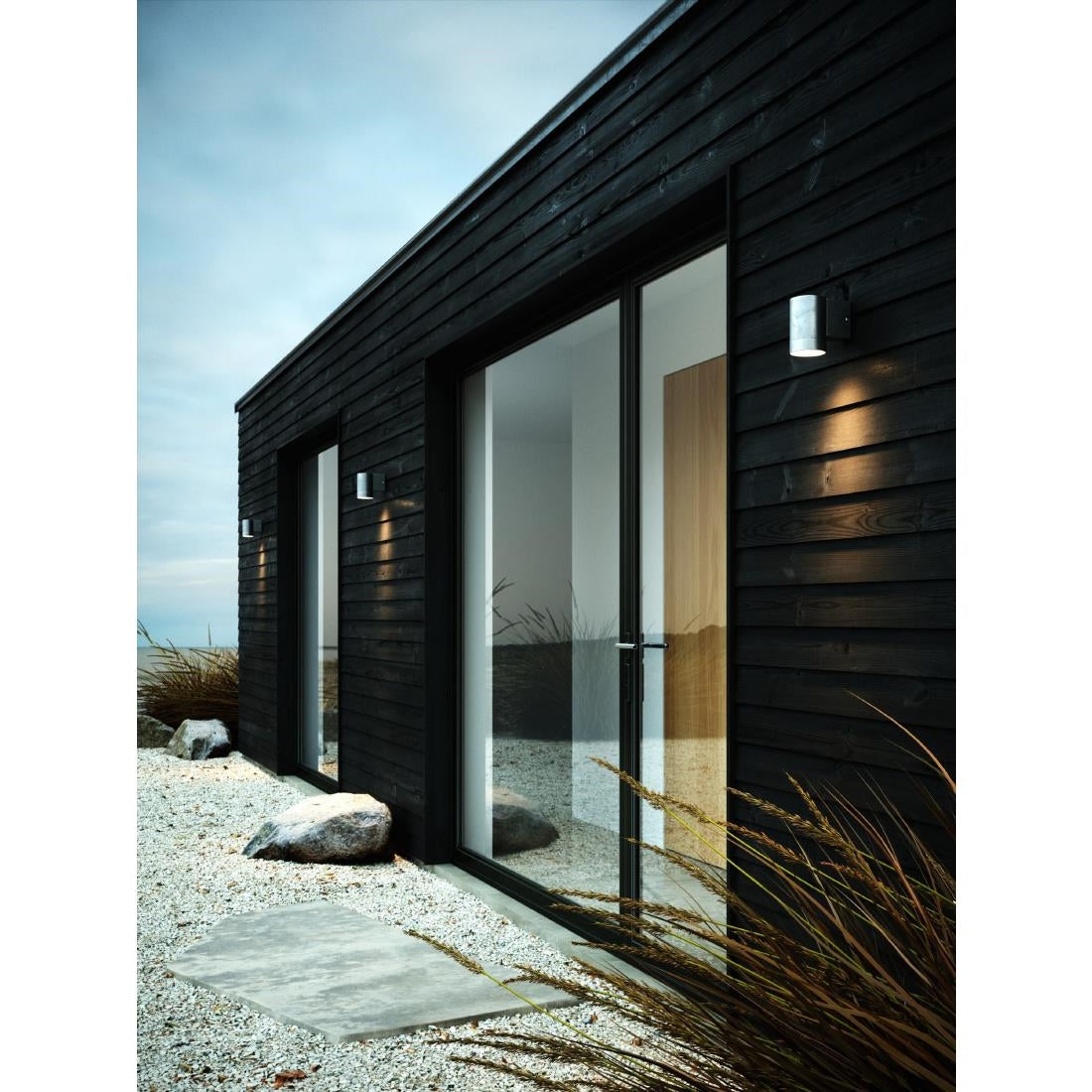 JE853 Nordlux Tin Maxi Outdoor Wall Light Galvanized (Direct)
