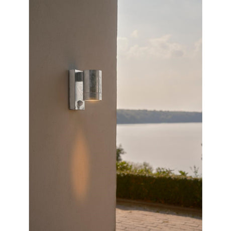 JE857 Nordlux Tin Maxi Sensor Outdoor Wall Light Galvanized (Direct)