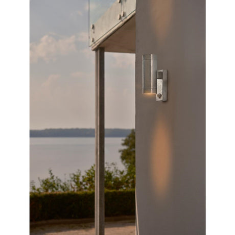 JE859 Nordlux Tin Maxi Double Sensor Outdoor Wall Light Galvanized (Direct)