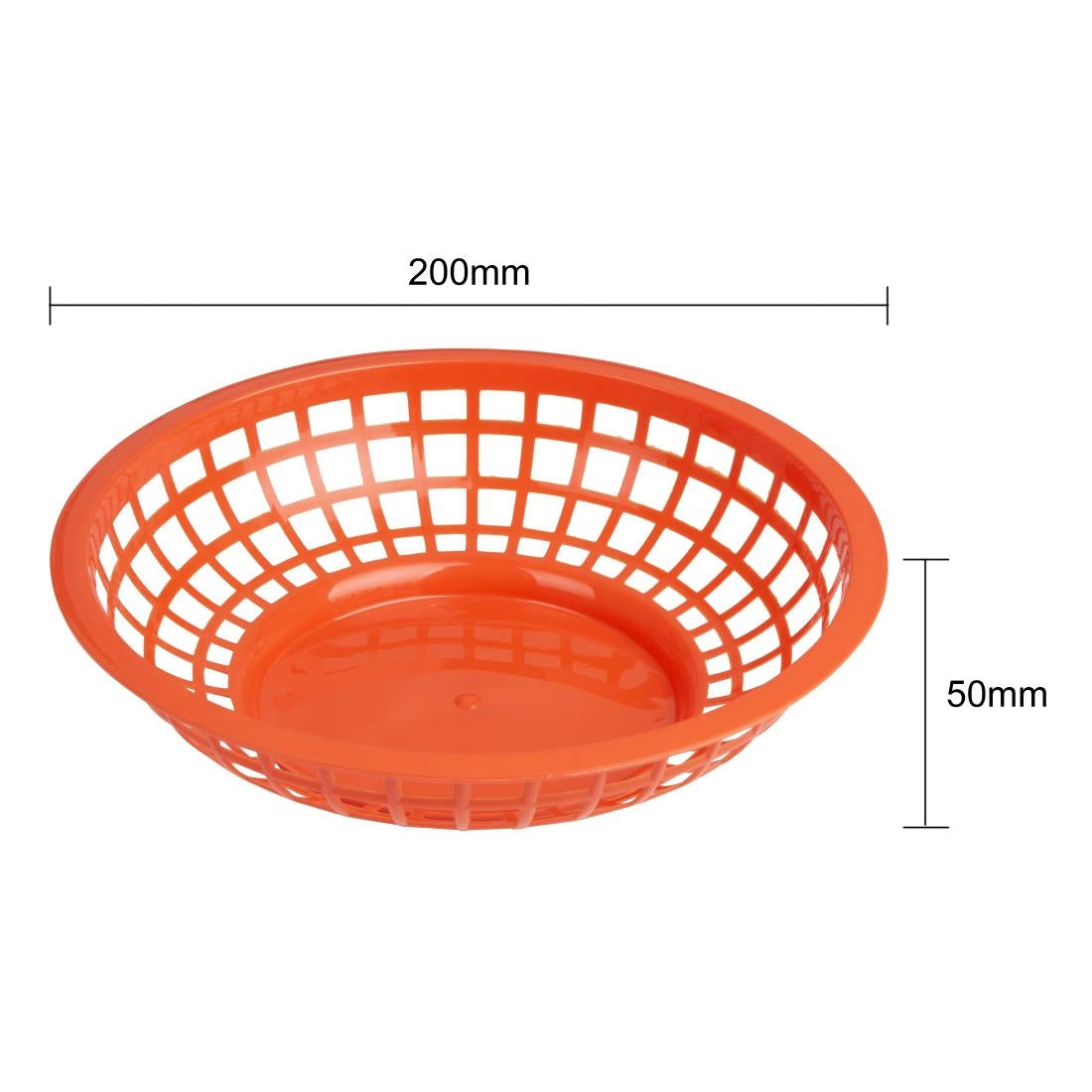Olympia Kristallon PP Food Baskets Round Red 200x50mm (6 Pack)