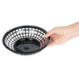 Olympia Kristallon PP Food Baskets Round Black 200x50mm (6 Pack)
