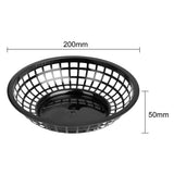 Olympia Kristallon PP Food Baskets Round Black 200x50mm (6 Pack)
