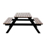 Bolero Acacia Rectangular Picnic Table Bench Set